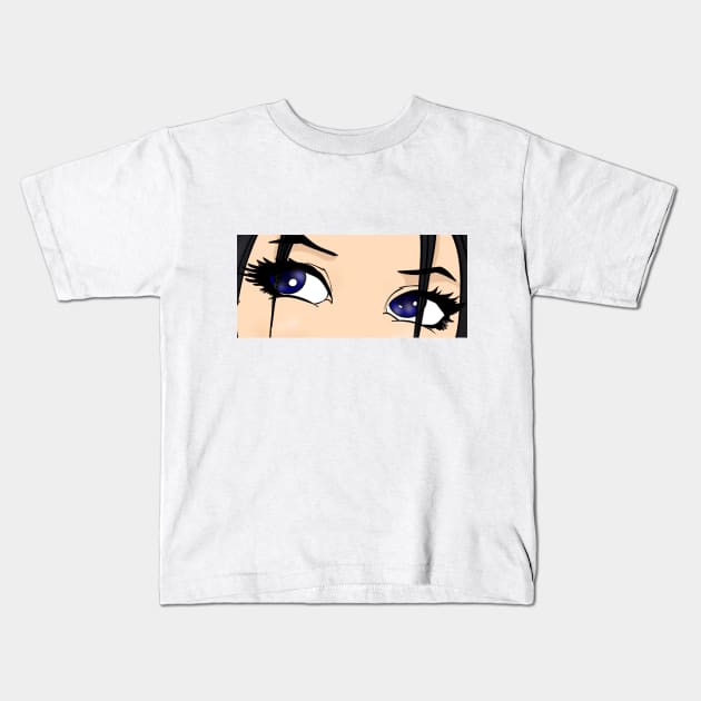 Anime Eyes Kids T-Shirt by FilMate